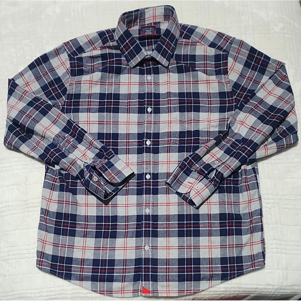 UNTUCKit Blue and Red Plaid Casual Button Down Shirt